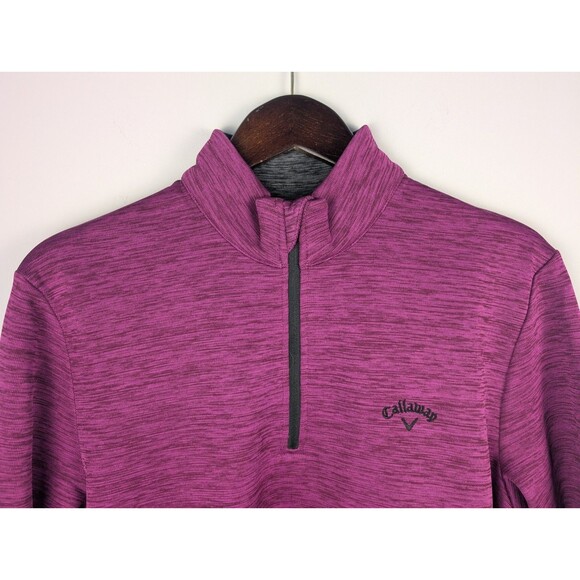 Callaway Womens Golf Jacket Size Medium 1/4 Zip Purple Pullover Lightweight - Picture 4 of 12